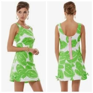 Lilly Pulitzer Stringer Large Glitter Delia Shift Dress | Green |‎ SZ 00